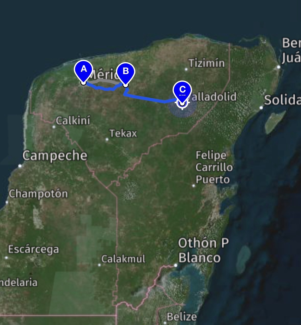 Mérida – Izamal – Valladolid